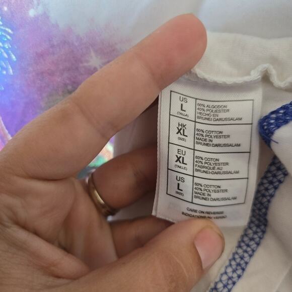 Disney Parks Disneyland Resort Glitter Baseball Tee size Large Mickey Minnie - Picture 7 of 7